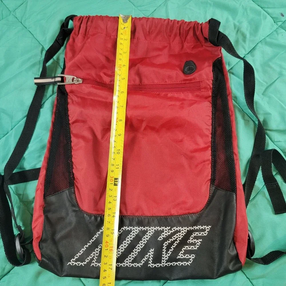 Nike Unisex Red Gym Bag Athletic Activewear Sports Carry On Backpack Logo Swoosh